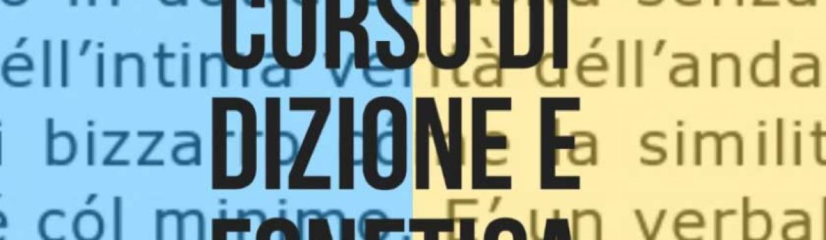 Corso di dizione e fonetica